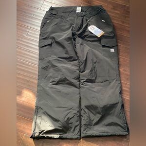Avalanche Black Waterproof Insulated Cargo Ski / Snowboard Pants Womens Large